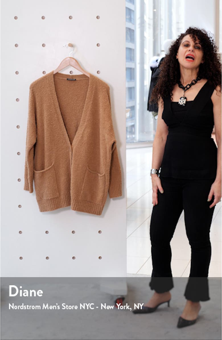 V-Neck Organic Cotton Blend Cardigan, sales video thumbnail