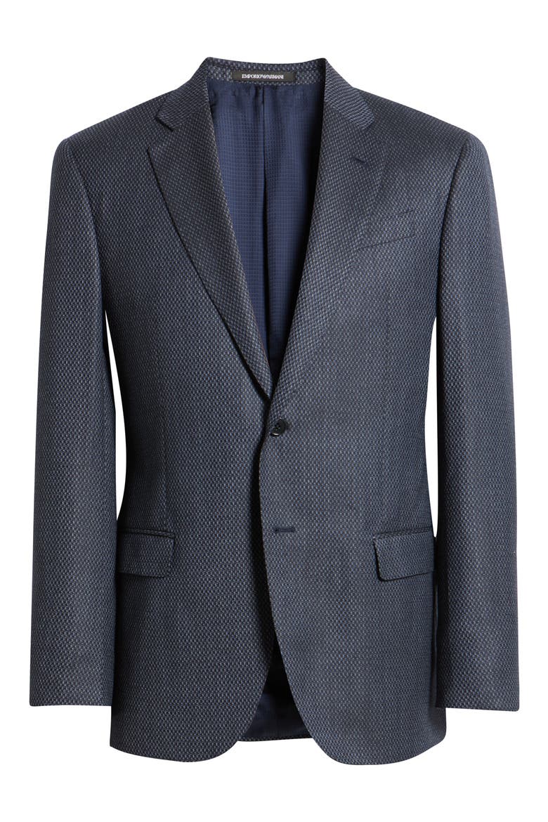 G-Line Navy Textured Virgin Wool Sport Coat, Main, color, NAVY