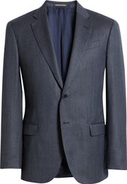 Emporio Armani G-Line Navy Textured Virgin Wool Sport Coat