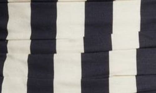 Moon River Stripe Ruched Strapless Midi Dress In Navy