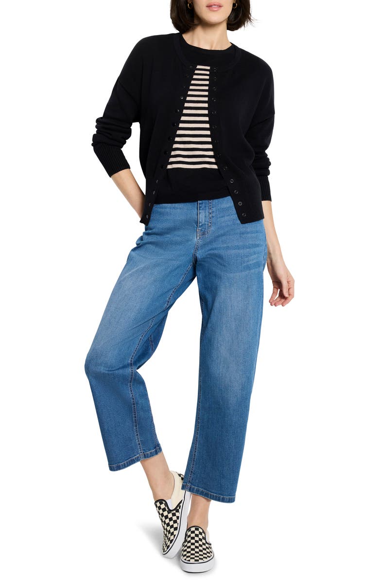 NIC+ZOE Snap It Up Cardigan, Alternate, color, Black Onyx