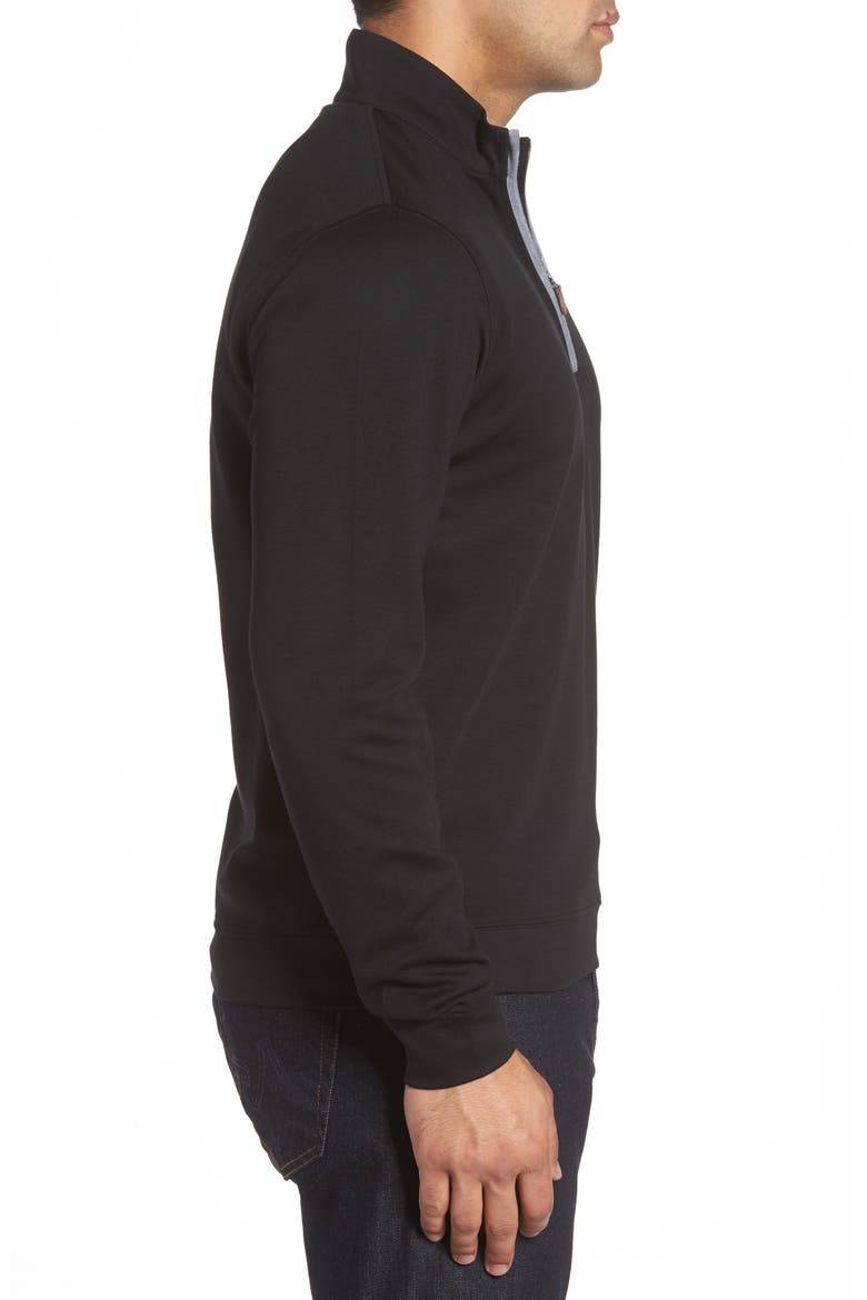 Sully Quarter Zip Pullover, Alternate, color, BLACK