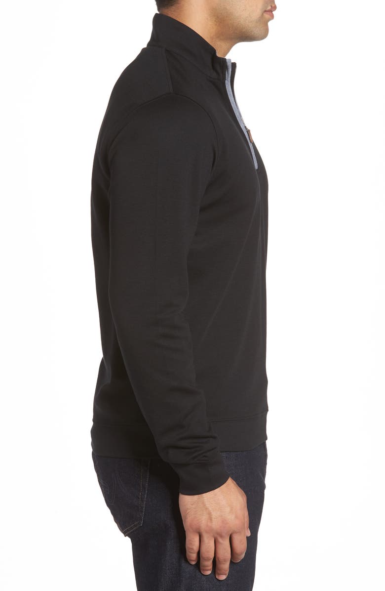 johnnie-O Sully Quarter Zip Pullover, Alternate, color, Black