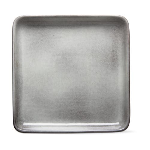Tag Stinson Square Large Serving Platter Light Gray Ceramic In Gray
