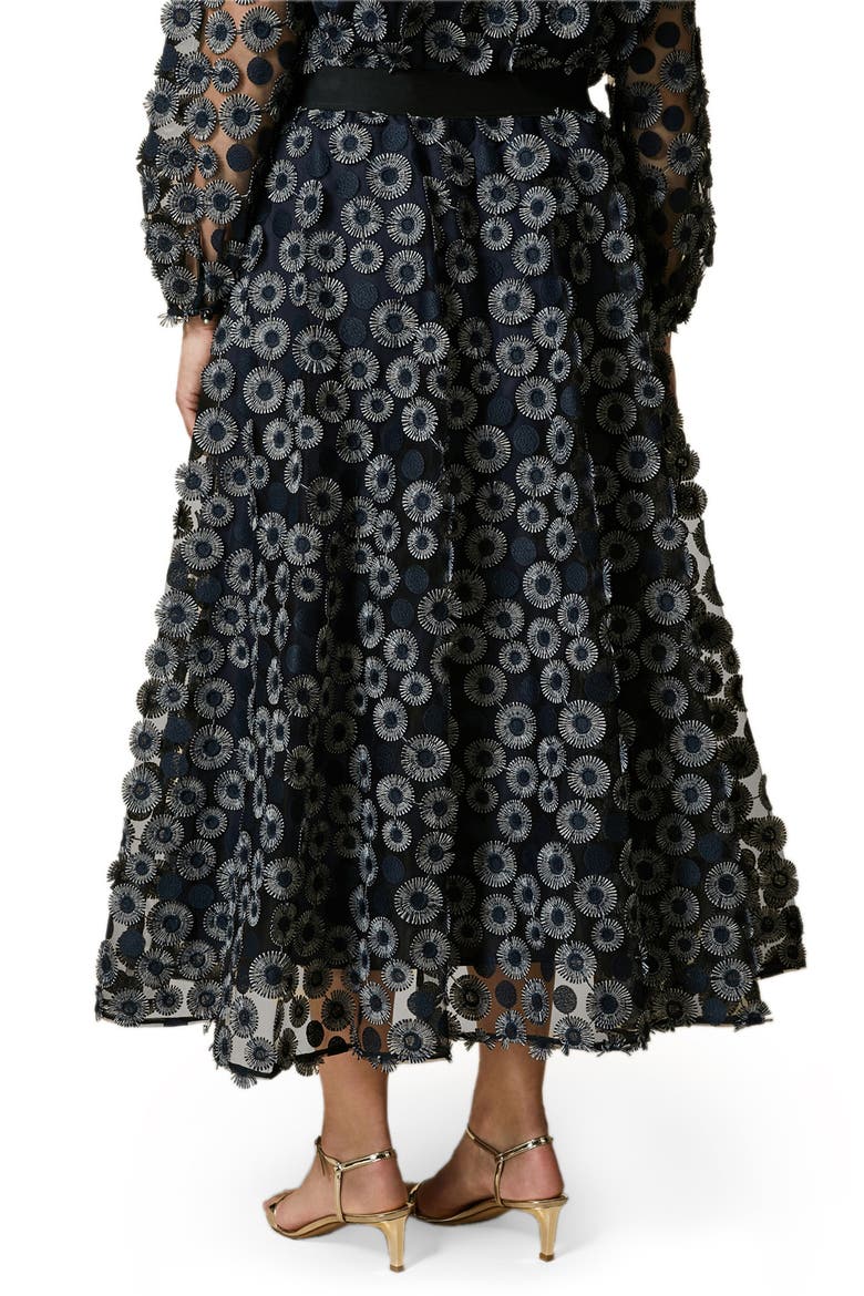 Embroidered Tulle Skirt, Alternate, color, NAVY BLUE
