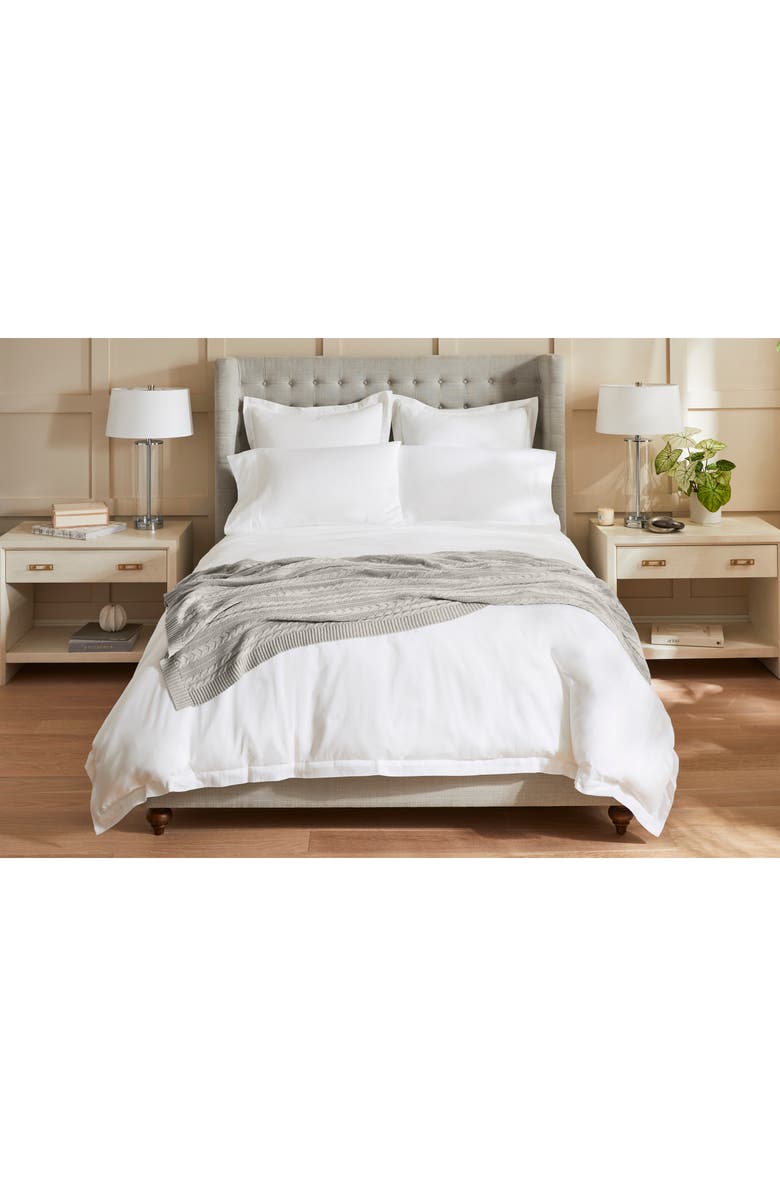 Boll & Branch Cable Knit Organic Cotton Throw Blanket, Alternate, color, 