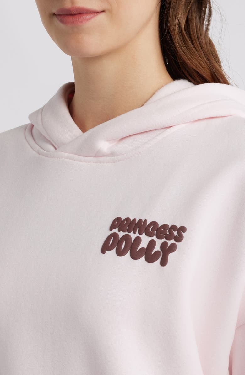 Princess Polly Brand Logo Hoodie, Alternate, color, Pink