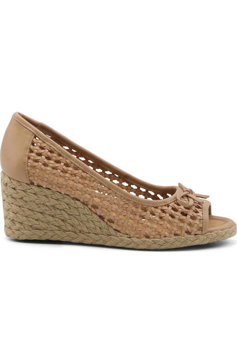 Adrienne Vittadini Batches Espadrille Wedge Pump, Alternate, color, Natural