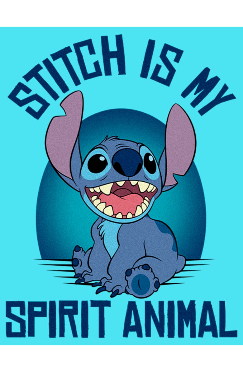 Lilo & Stitch Girl's Lilo & Stitch My Spirit Animal  Graphic T-Shirt, Alternate, color, Blue