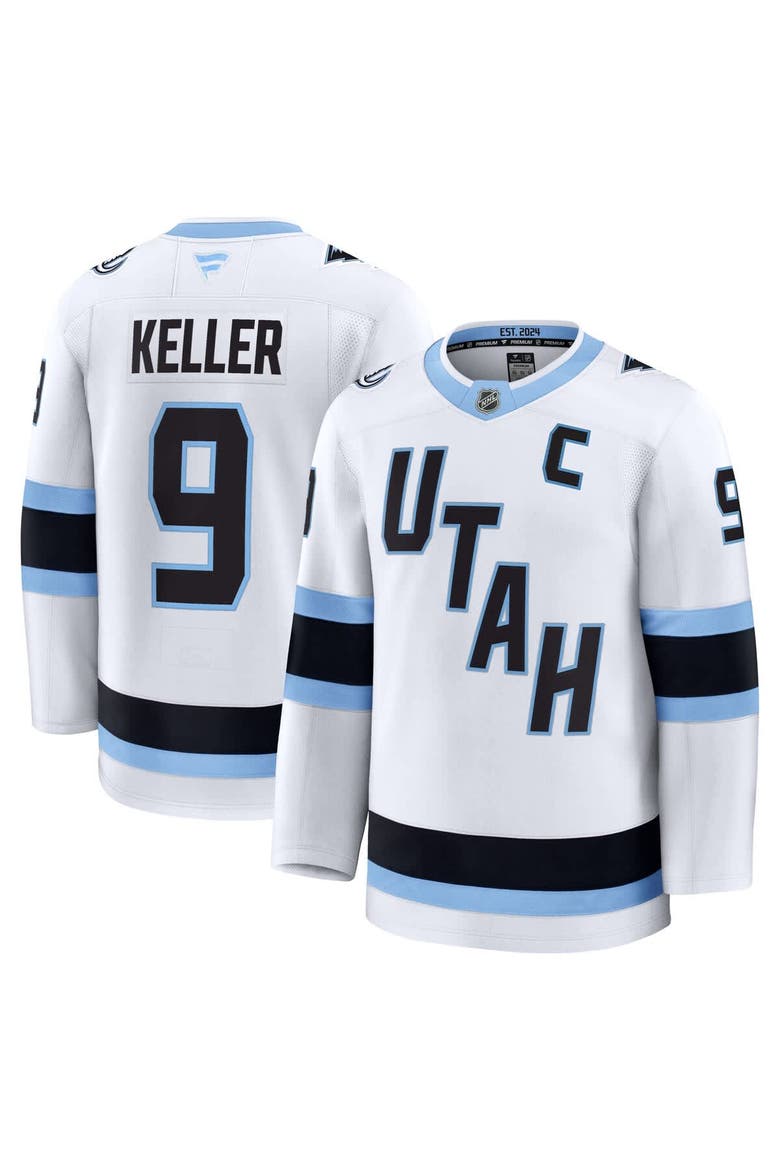 Men's Fanatics Clayton Keller White Utah Mammoth Away Premium Player Jersey, Main, color, White