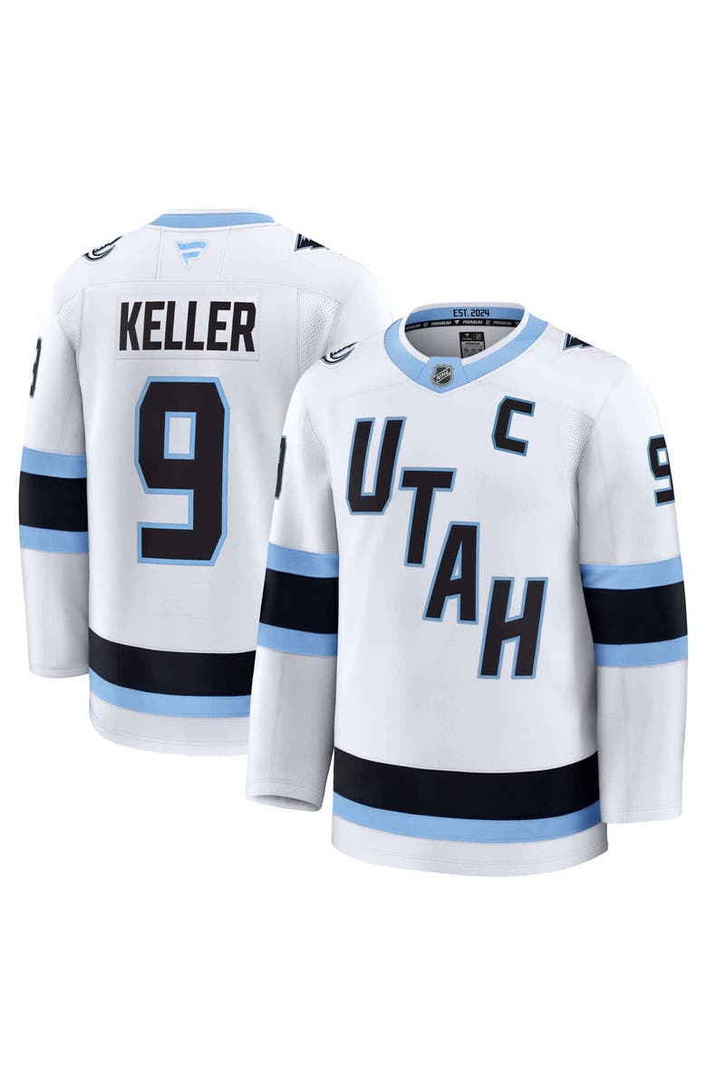 FANATICS Men's Fanatics Clayton Keller White Utah Mammoth Away Premium Player Jersey, Main, color, White