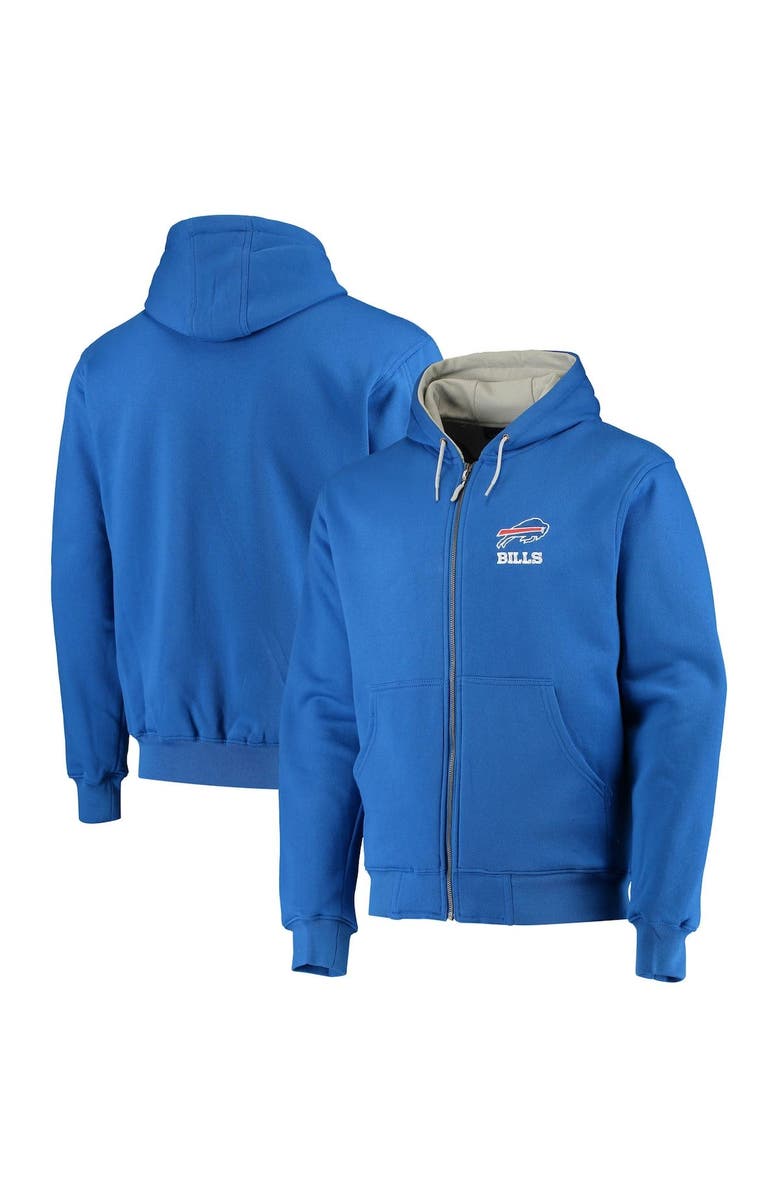 DUNBROOKE Men's Dunbrooke Royal Buffalo Bills Craftsman Thermal-Lined Full-Zip Hoodie, Alternate, color, Royal