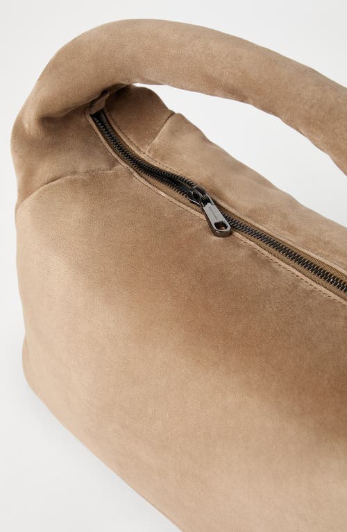Brunello Cucinelli Suede Bc Duo Hobo Bag In Brown