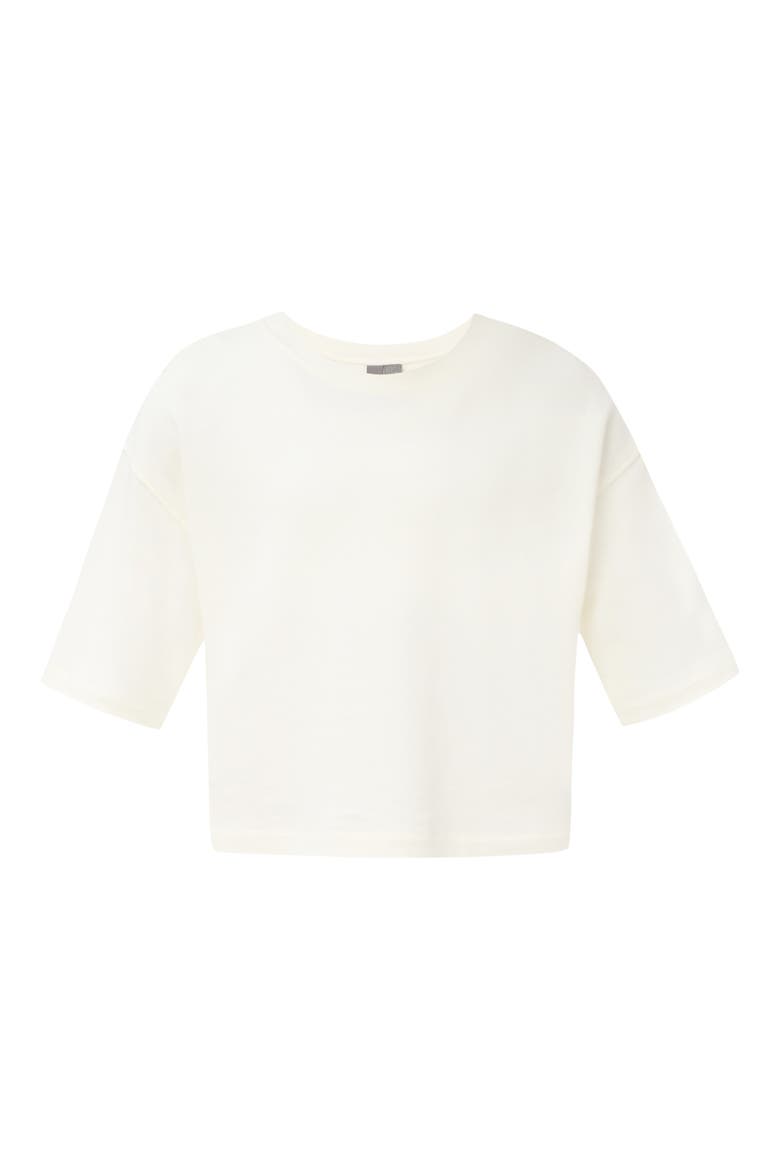 After Class Short Sleeve Cotton Blend Sweatshirt, Alternate, color, DOVE WHITE