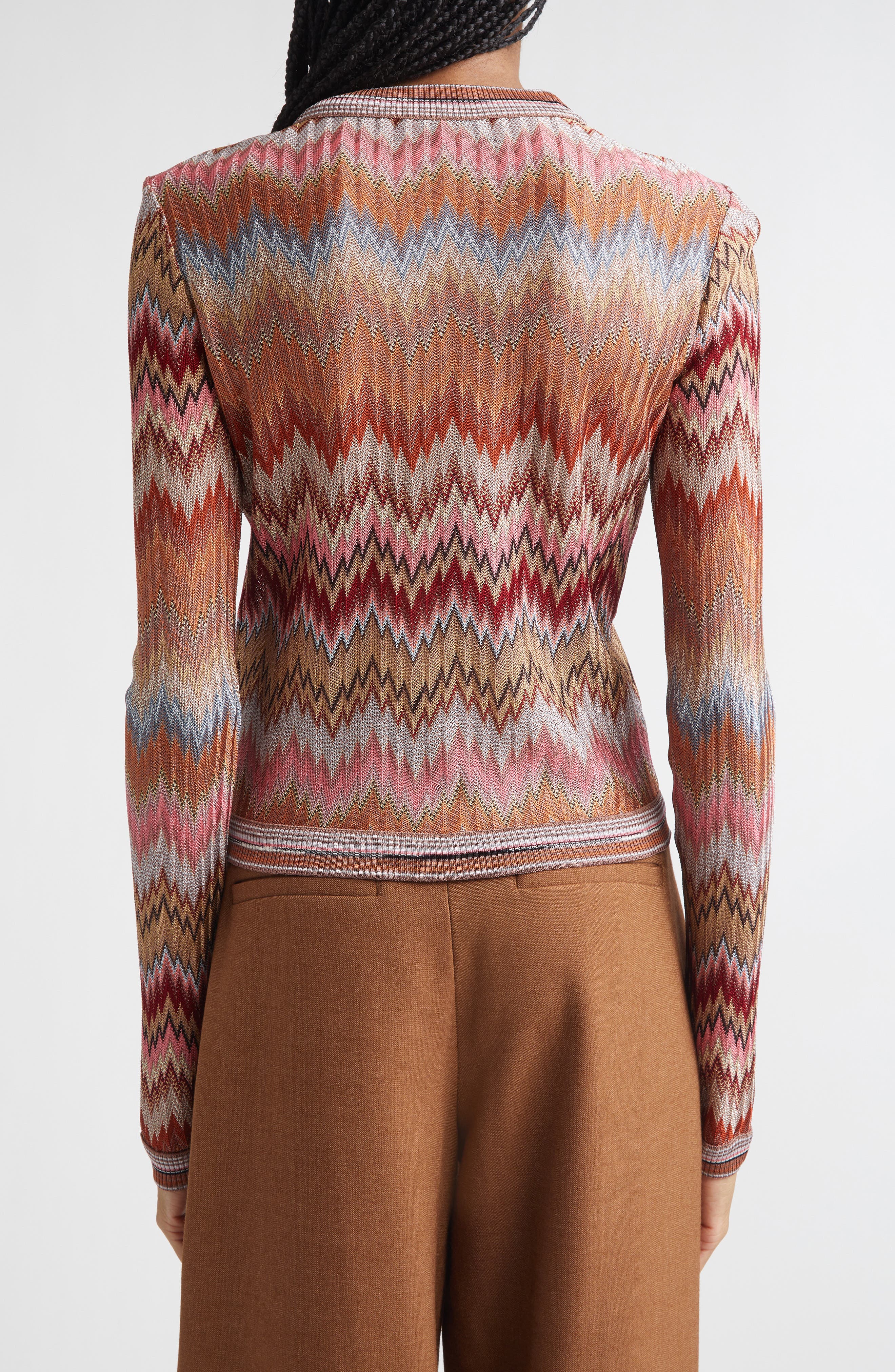 Snakeskin Pattern Chevron Cardigan - image 2