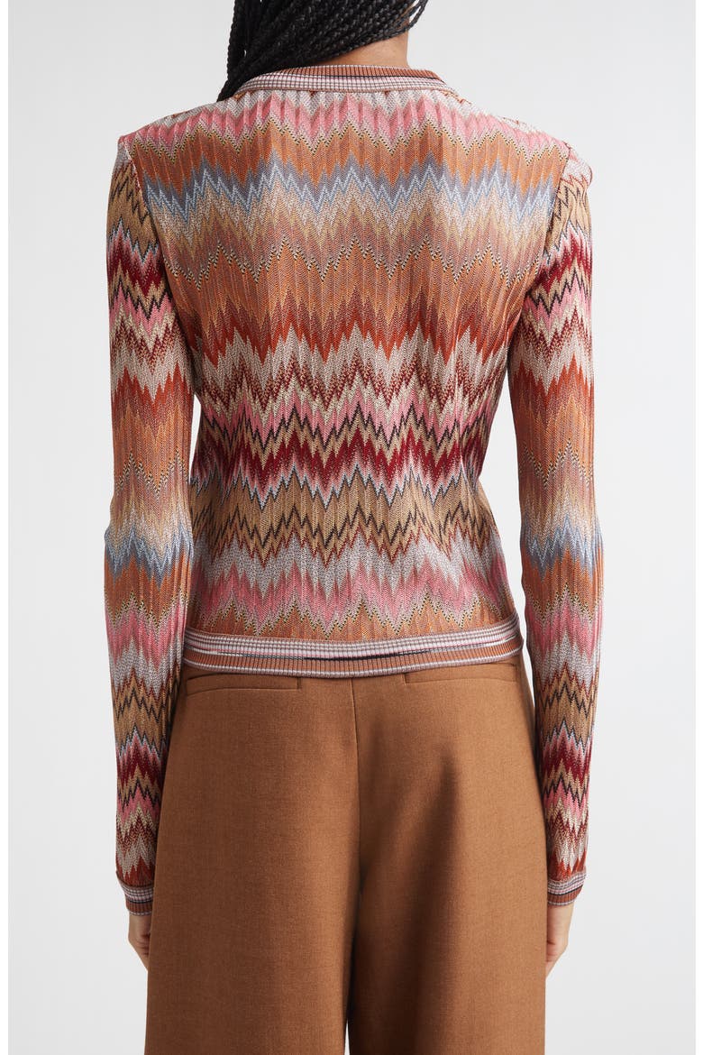 Snakeskin Pattern Chevron Cardigan, Alternate, color, MULTI CAMEL WHITE PINK