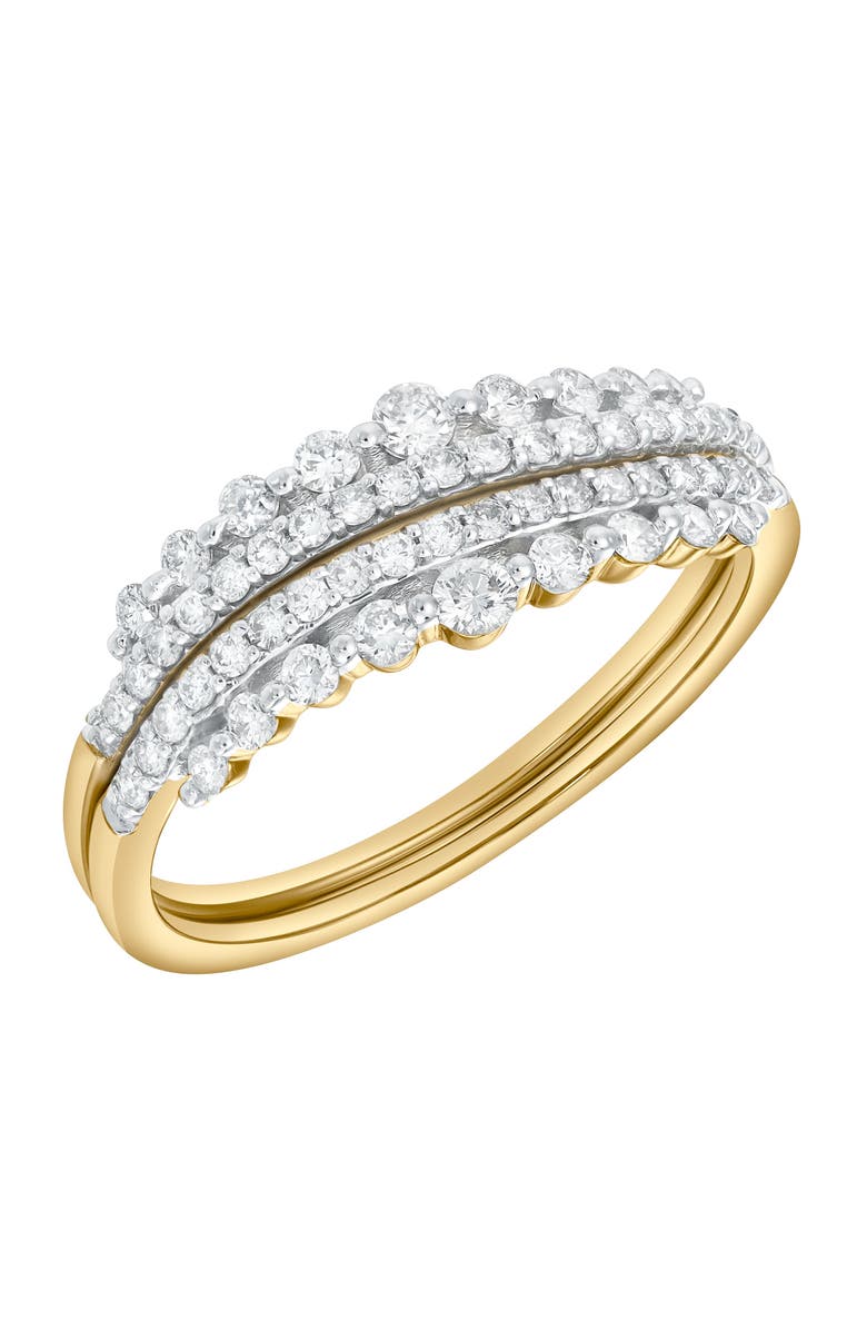 LuvMyJewelry Serena 0.55 Cts Natural Diamond Duo Set 14K Gold Ring Set, Alternate, color, 14K Yellow Gold