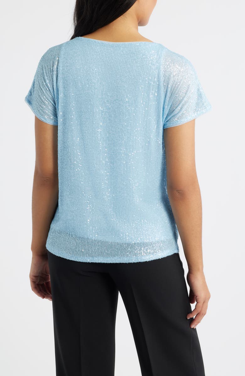 Anne Klein Sequin Top, Alternate, color, Opal Blue