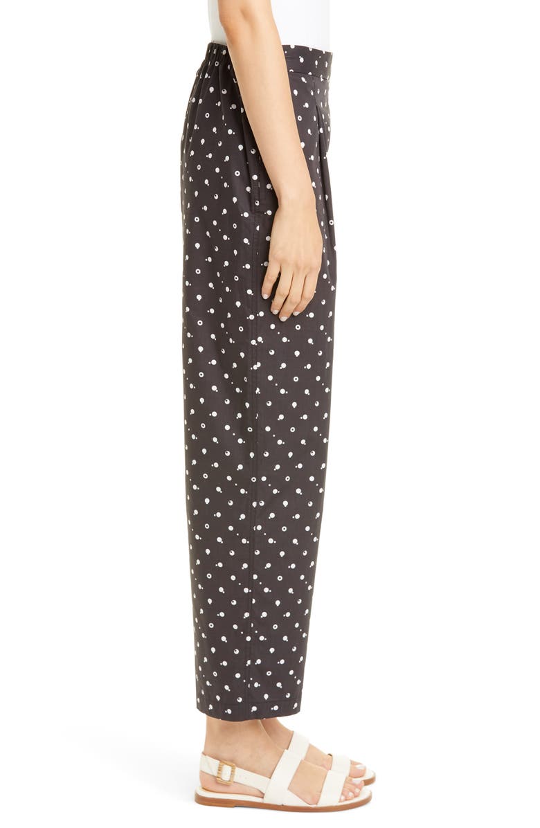 Rosetta Getty Bauhaus Dot Print Cotton Poplin Crop Pants, Alternate, color,