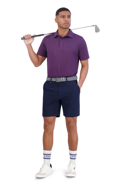 Ben Sherman Solid Tech Pique Sports Fit Polo In Purple