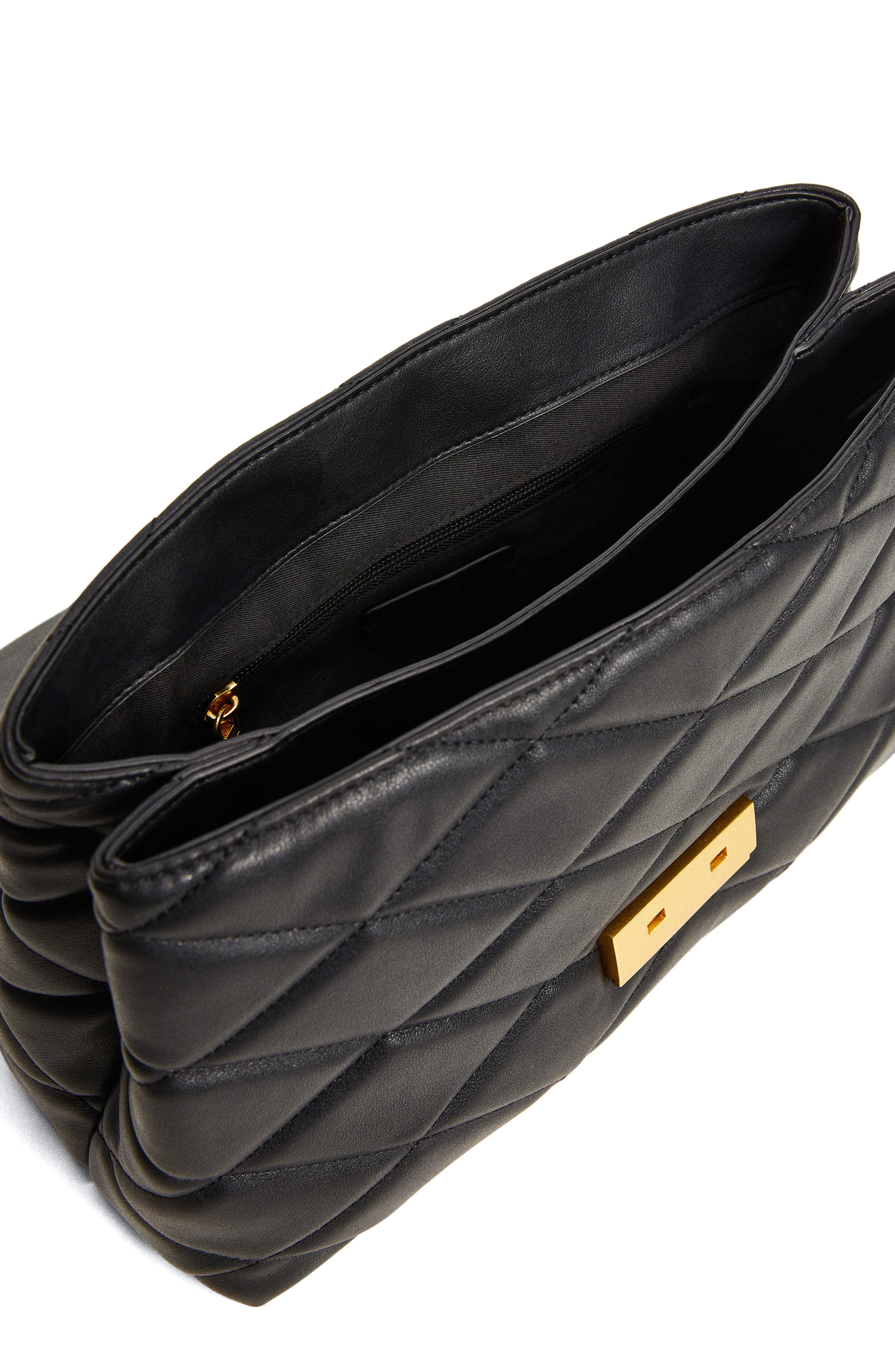 MANGO Quilted Faux Leather Shoulder Bag, Alternate, color, 