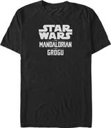 Star Wars: The Mandalorian and Grogu Men's Star Wars The Mandalorian and Grogu Official Bold Logo  Graphic T-Shirt