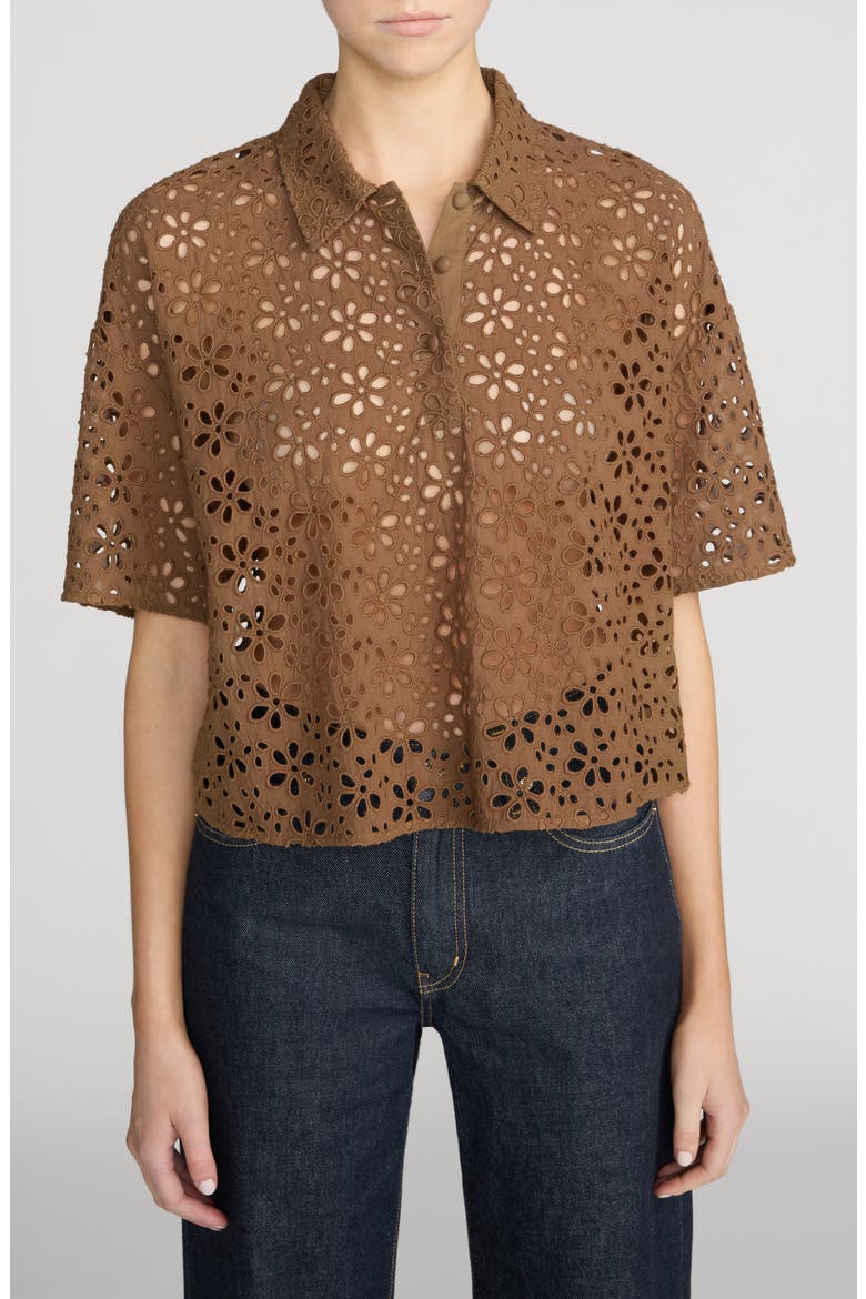 The Downing Eyelet Polo, Main, color, MOSS