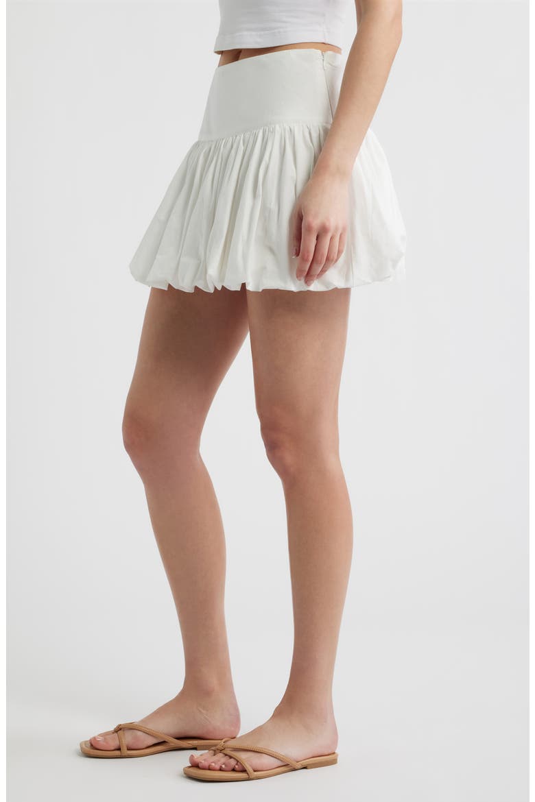Parga Cotton Bubble Miniskirt, Alternate, color, OFF WHITE