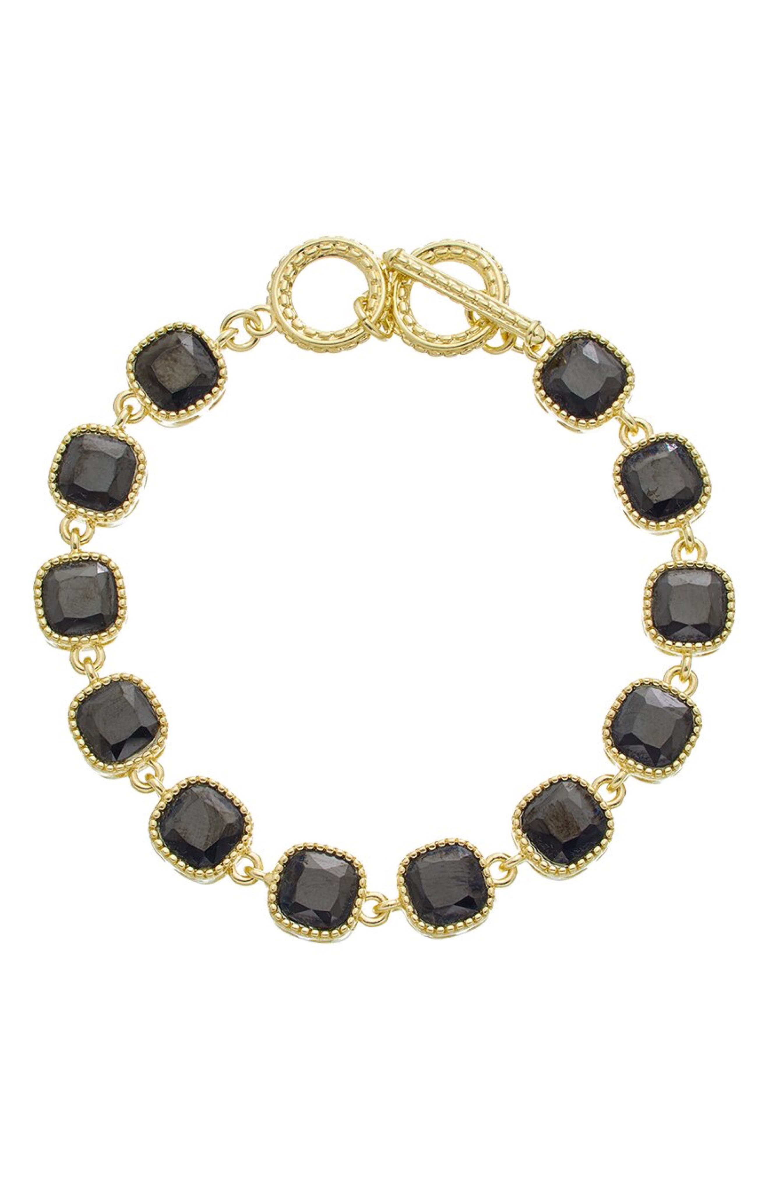 Topaz Bezel Link Bracelet