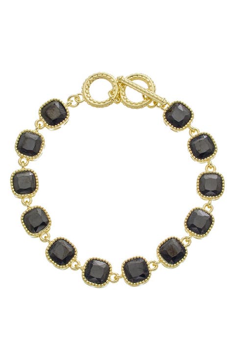 Topaz Bezel Link Bracelet