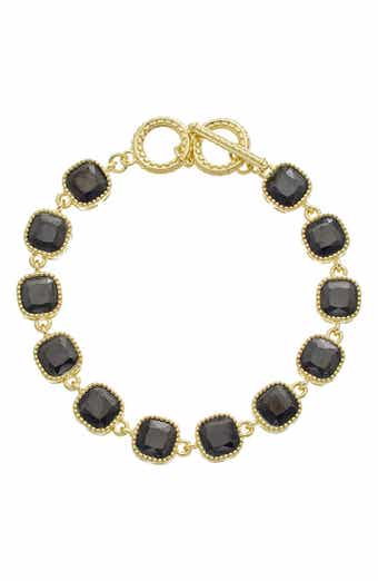 Topaz Bezel Link Bracelet