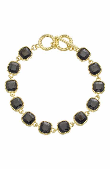 Topaz Bezel Link Bracelet