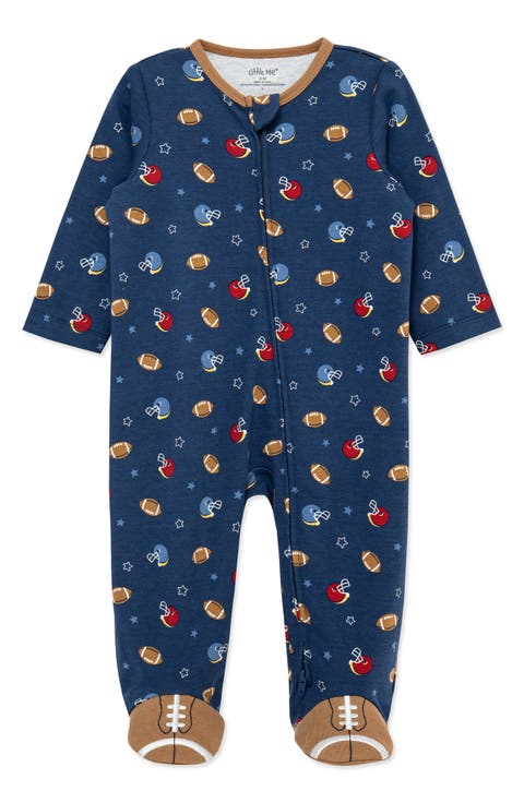 Football Star Footie (Baby) (Nordstrom Exclusive)