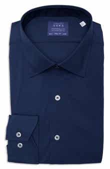 Lorenzo Uomo Travel Cotton Stretch Trim Fit Dress Shirt