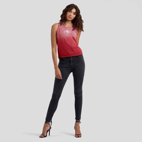 Wear By Erin Andrews X Gracie Hunt Scarlet San Francisco 49ers Ombre Tank Top In Red