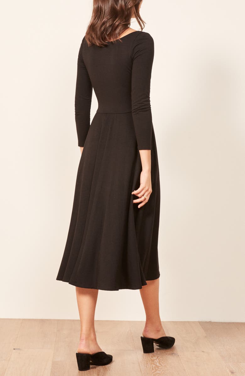 Reformation Lou Midi Dress, Alternate, color, 