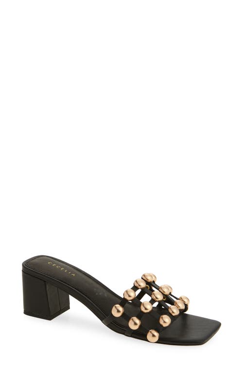 Cecelia New York Beth Slide Sandal In Black