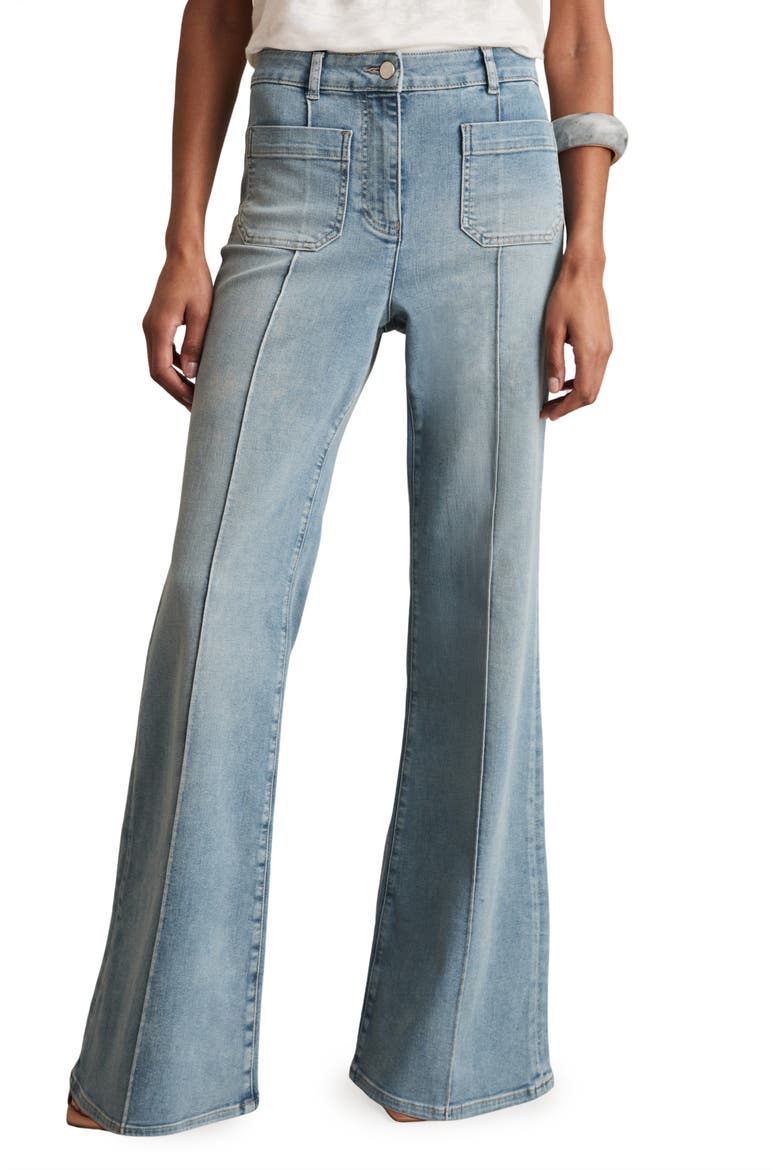 Sakura Flare Jeans, Main, color, LIGHT BLUE