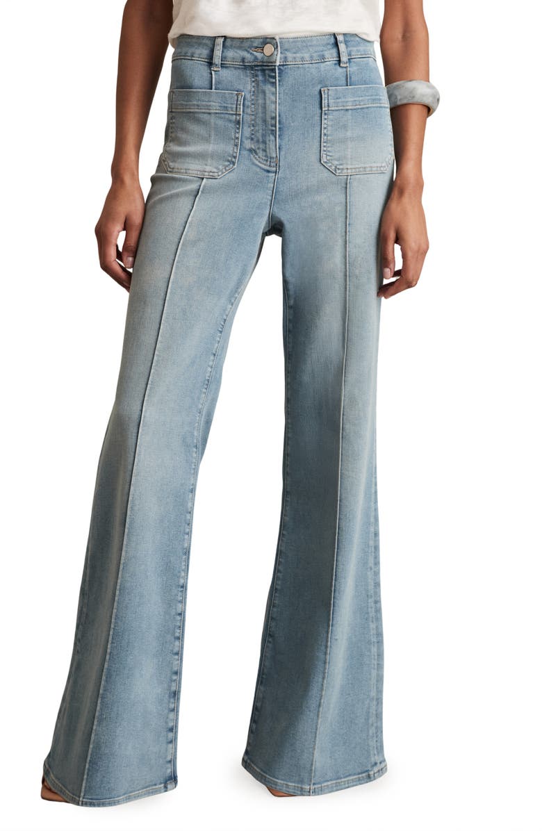 Reiss Sakura Flare Jeans, Main, color, Light Blue