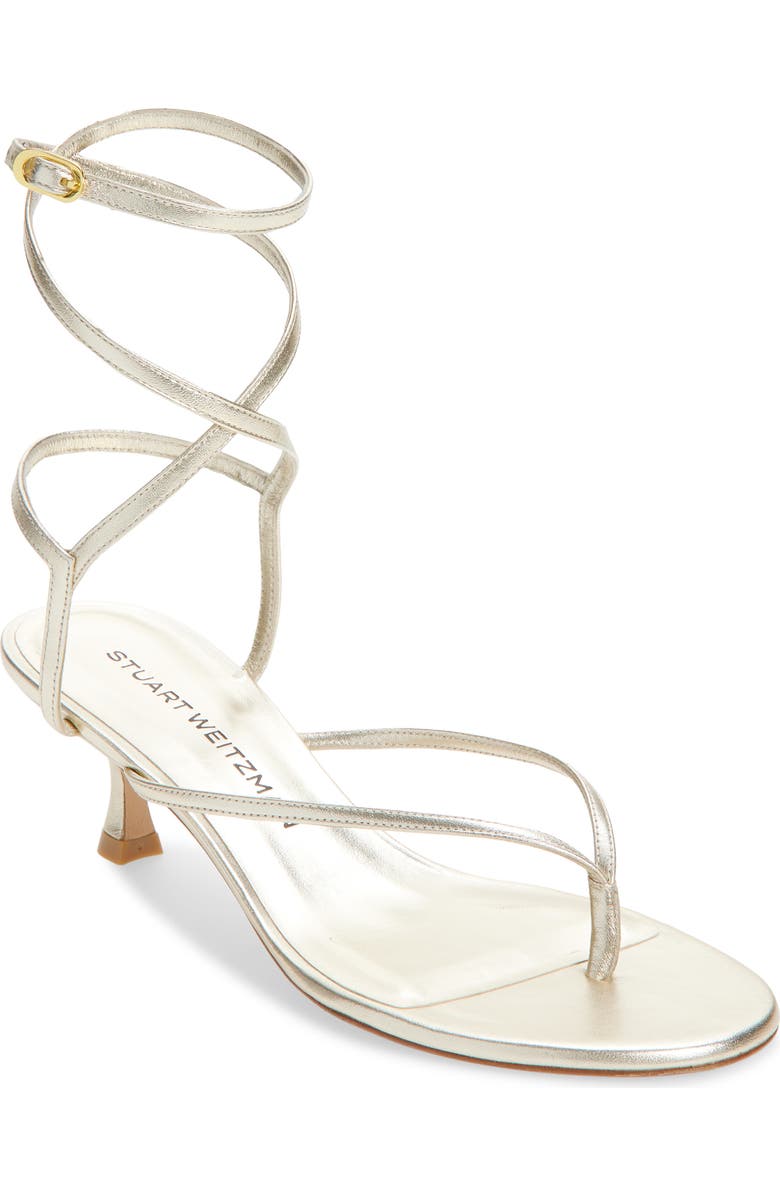 Stuart Weitzman Cabo II Sandal, Main, color, Light Gold