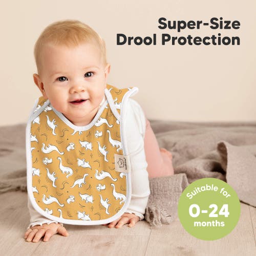 Keababies 8-pack Hallo Drool Bibs In Mesozoic