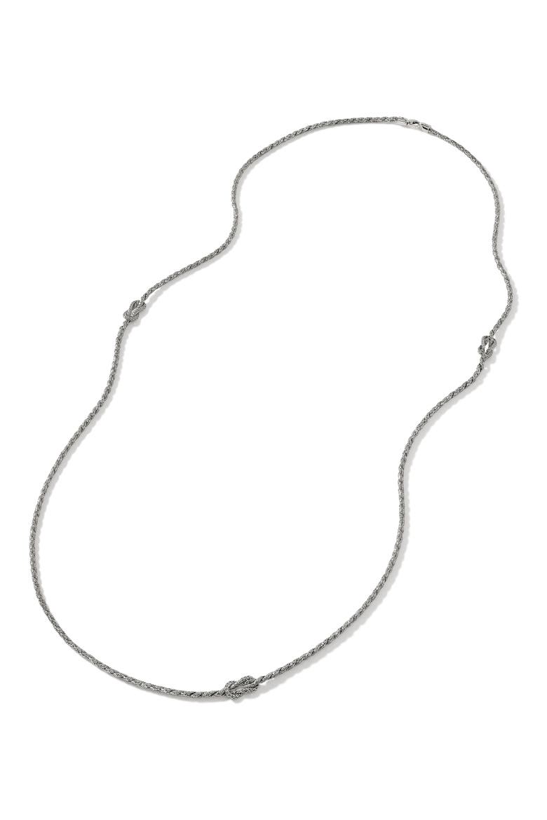 Love Knot Necklace, Alternate, color, SILVER