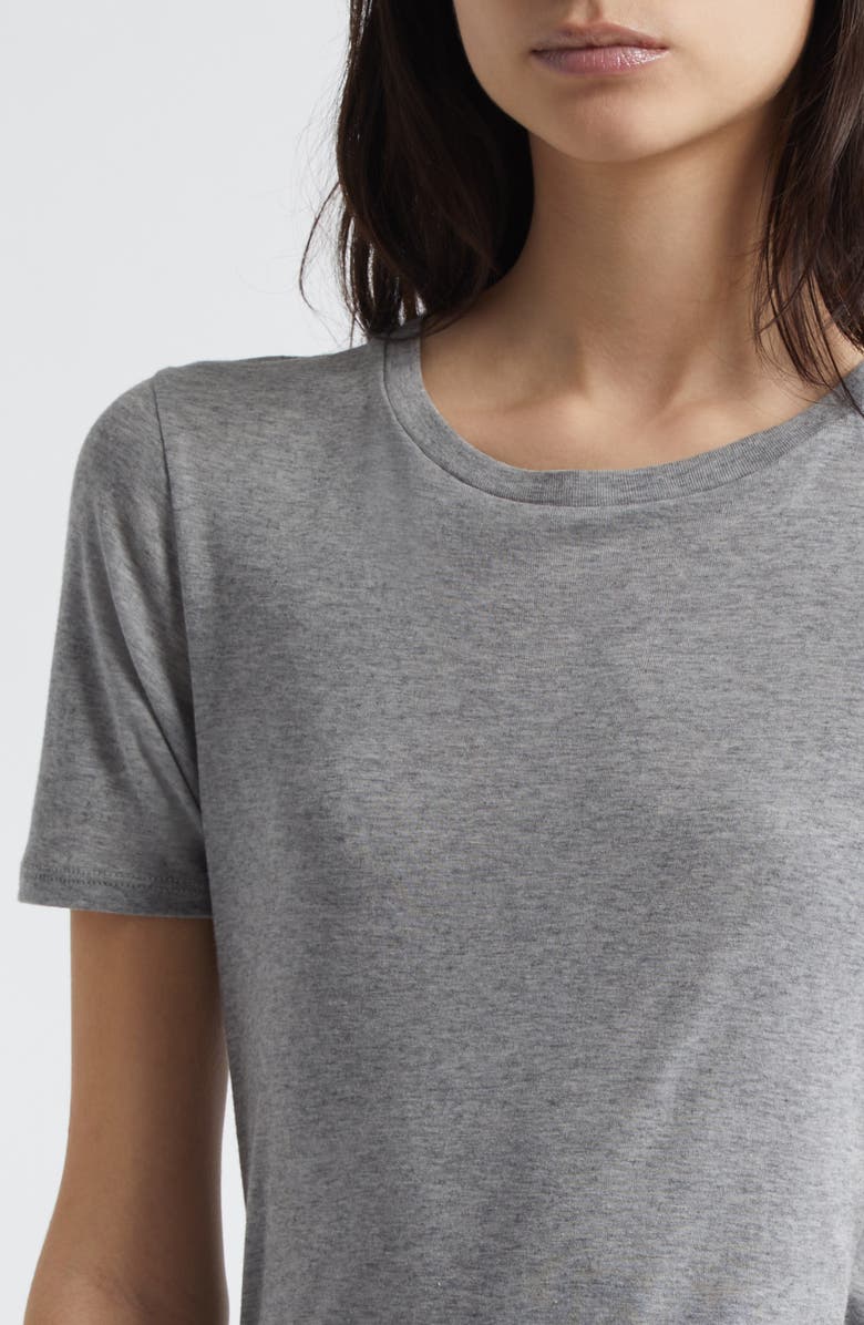 Nili Lotan Elin Cotton & Cashmere T-Shirt, Alternate, color, Heather Grey