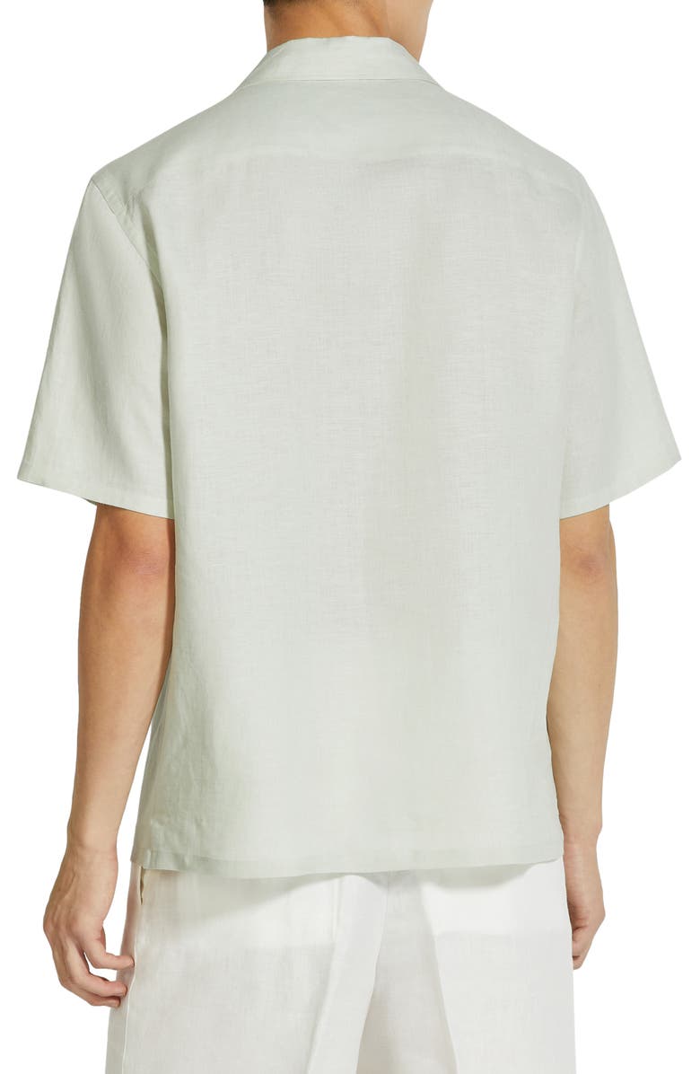 ZEGNA Oasi Linen Camp Shirt, Alternate, color, 