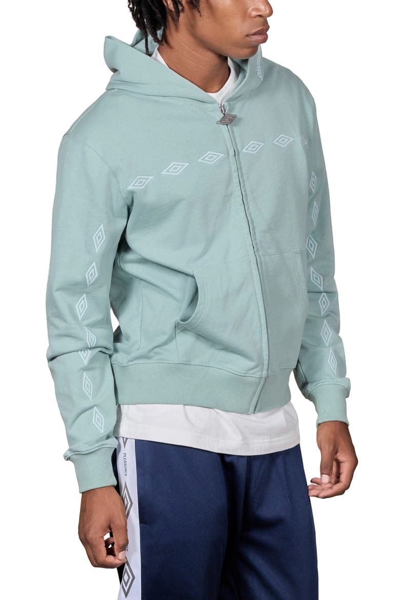 x Umbro Diamonds Fitted Zip Hoodie, Alternate, color, SAGE