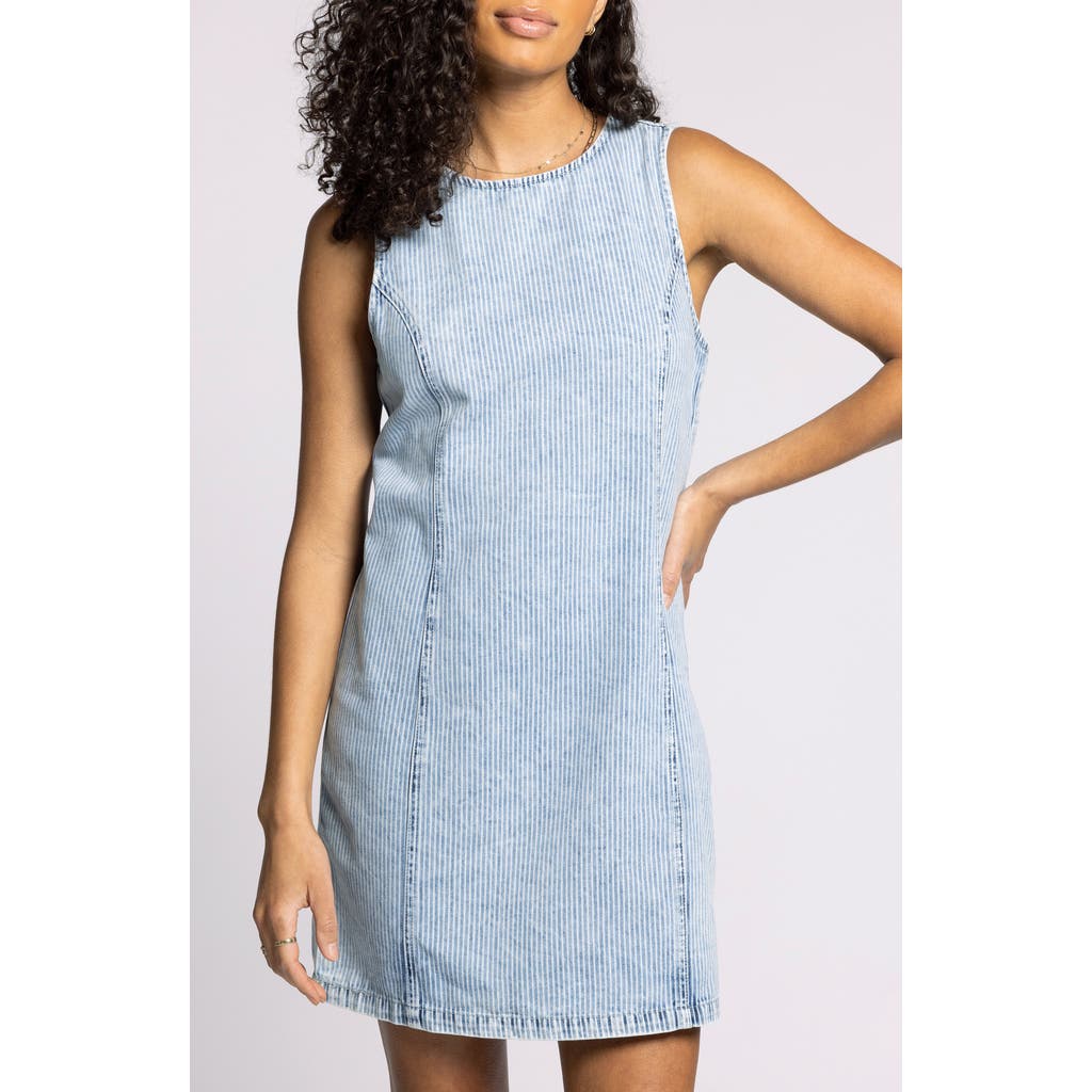 Thread & Supply Dahlia Sleeveless Denim Shift Dress In Multi
