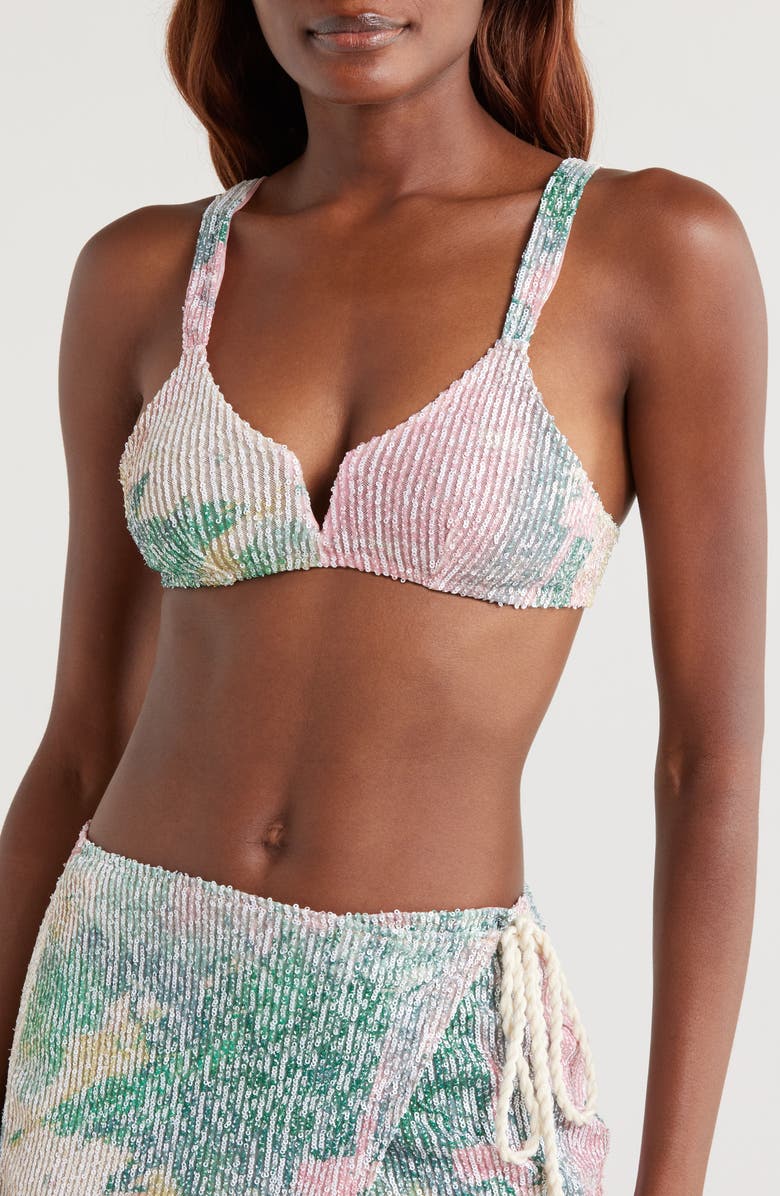 BOAMAR Ilma Sequin Bikini Top, Main, color, Open White