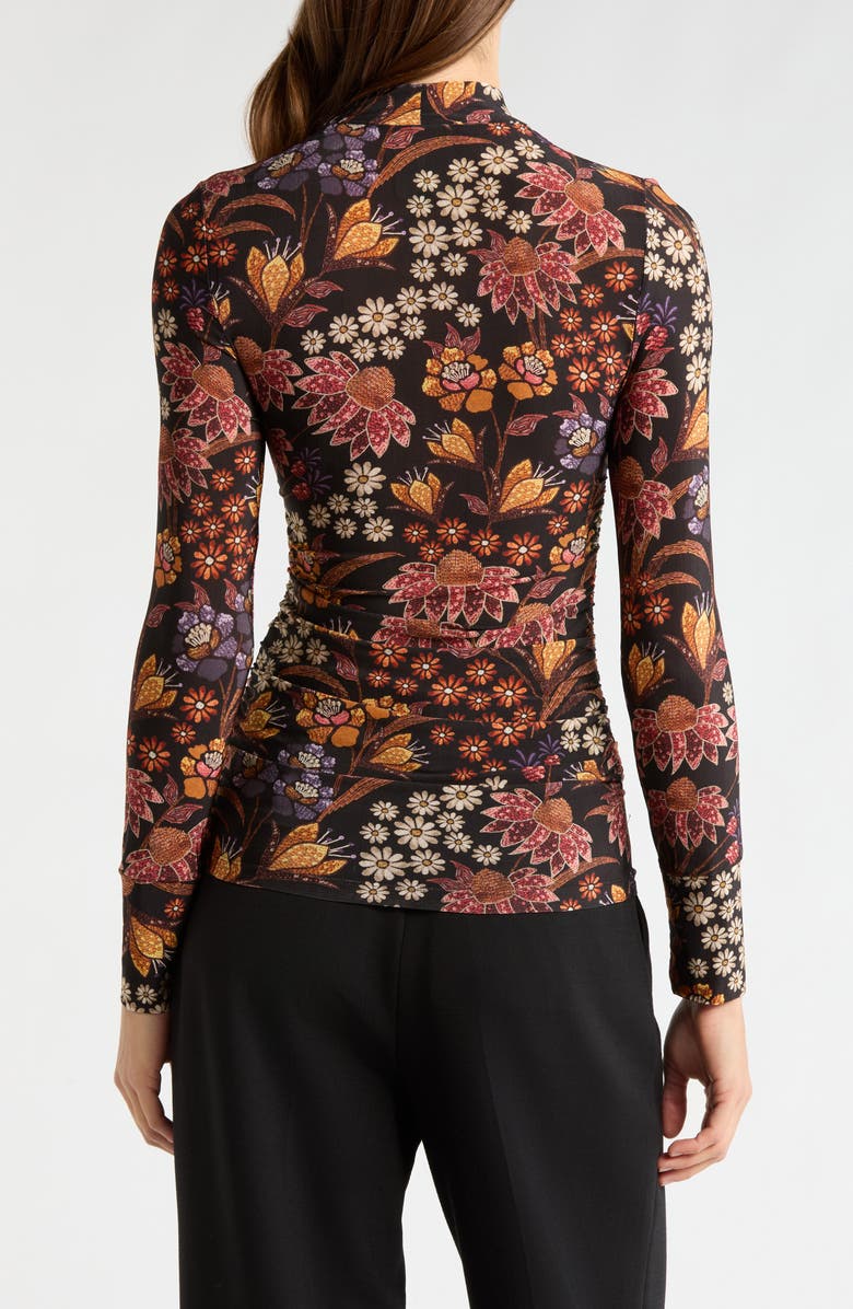 FARM Rio Lili Mock Neck Jersey Top, Alternate, color, Black