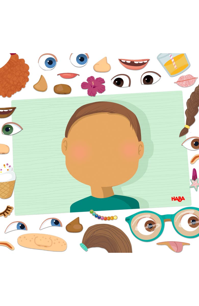 HABA Magnetic Puzzle Funny Faces Mix & Match Game for Toddlers, Travel-Friendly Busy Board and Road Trip Toy for Kids, Toddler Activities for Ages 3+, Alternate, color, Multi