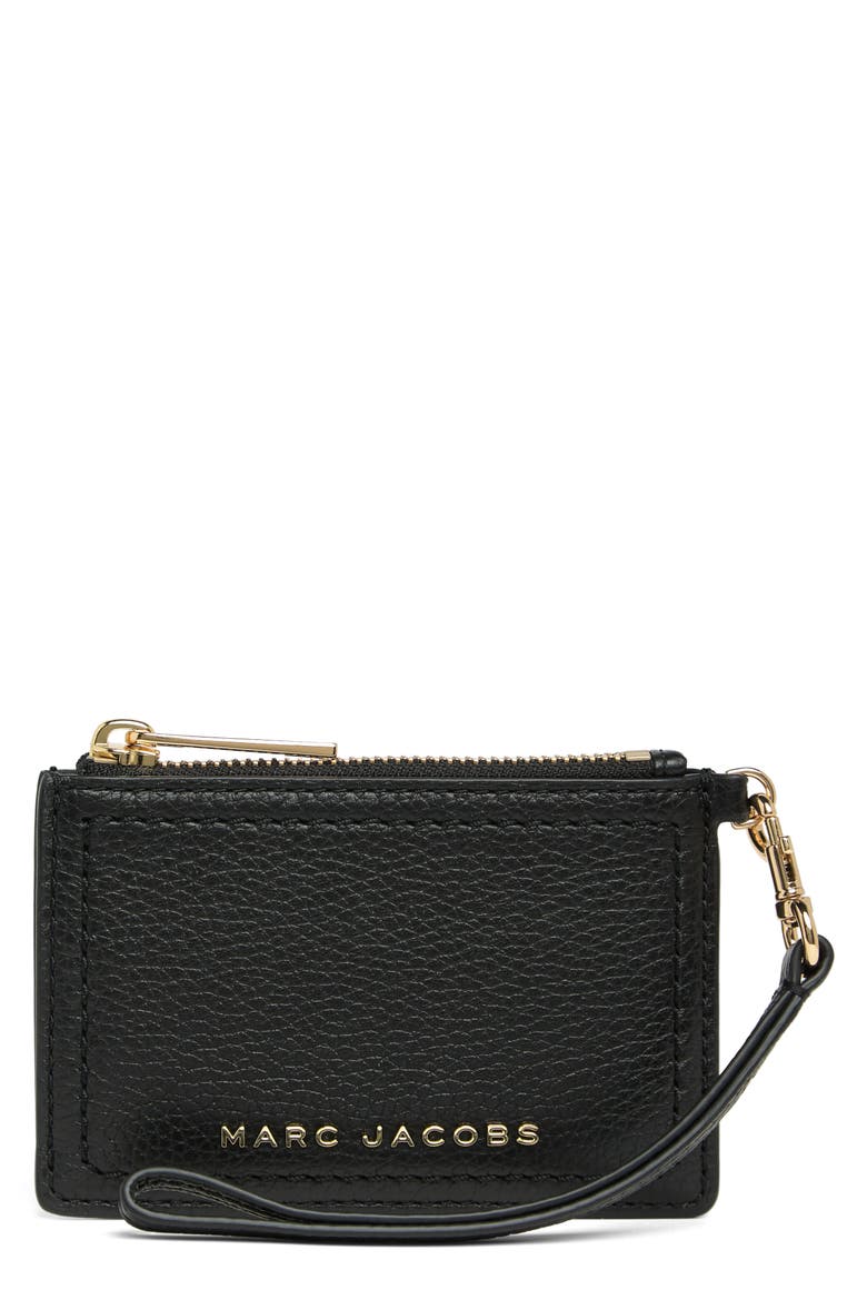 Groove Top Zip Wristlet, Main, color, BLACK